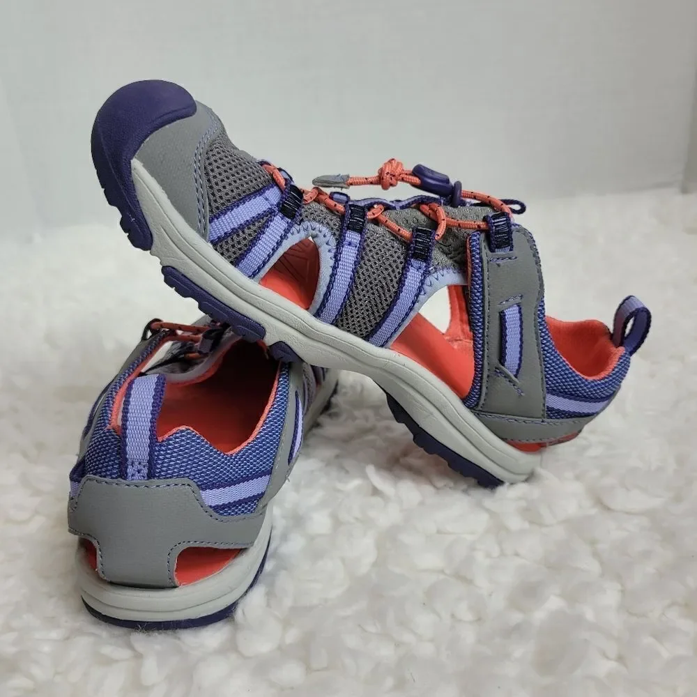Teva Kids Manatee Sport Sandals Size 2 Gray Closed Toe Hiking Outdoor Water